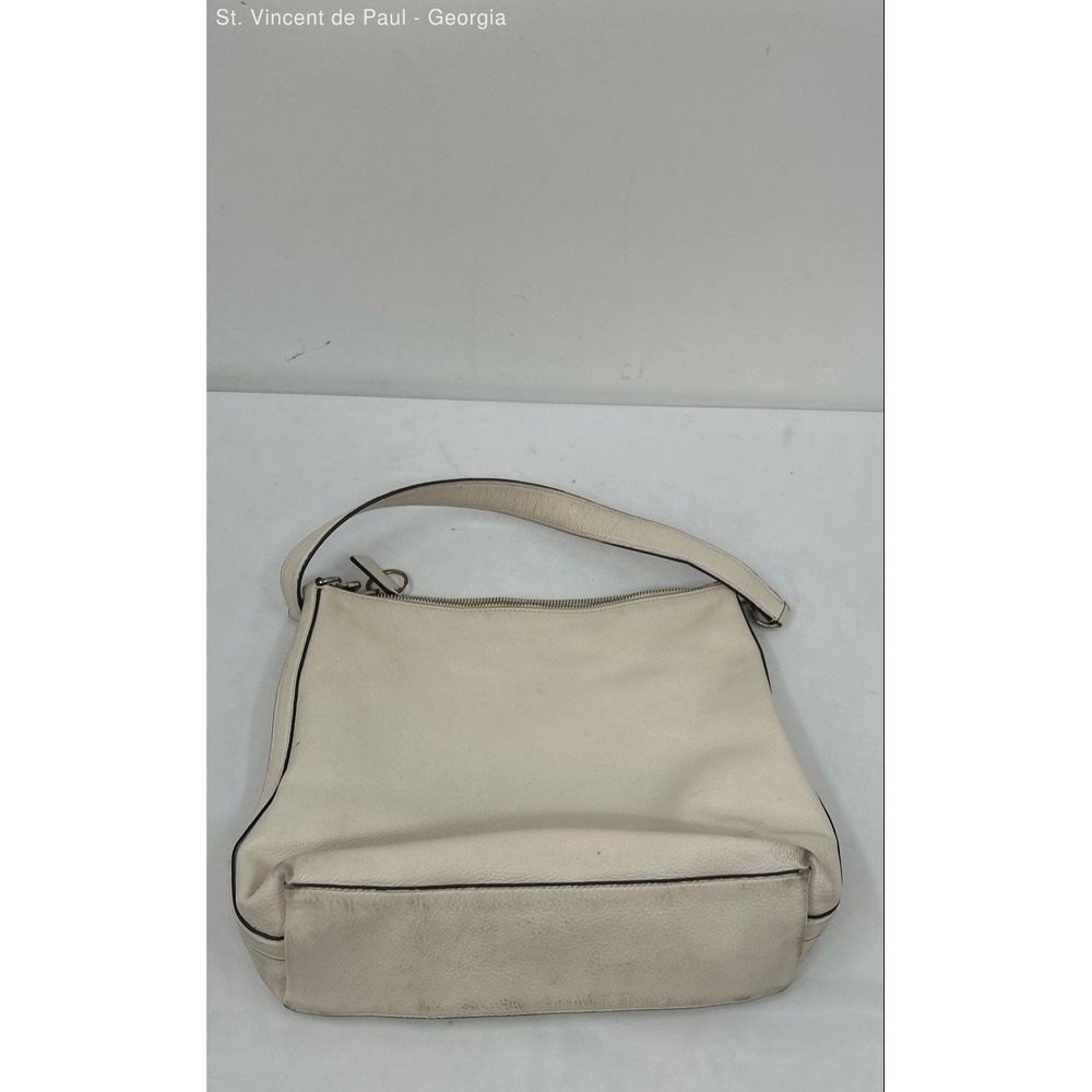 COACH Marlon Hobo Bag Purse Refined Pebble Leather Chalk White W/ Gold Hardware - Picture 8 of 12